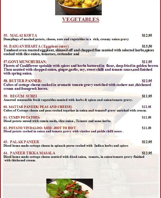 NAMASTE menu p7 - Namaste Indian Restaurant